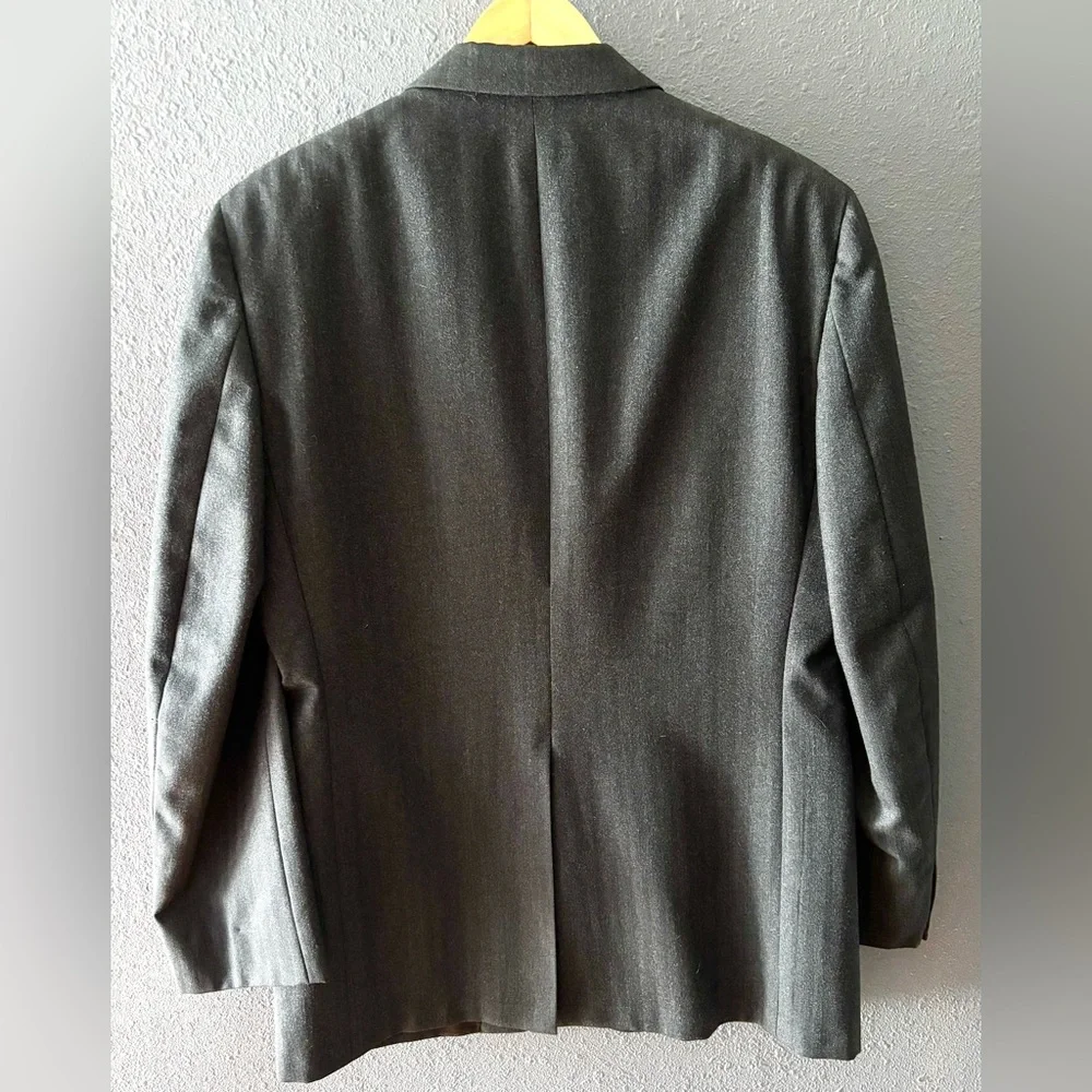 Vintage Burberrys Subtle Striped Dark Gray Sport Coat